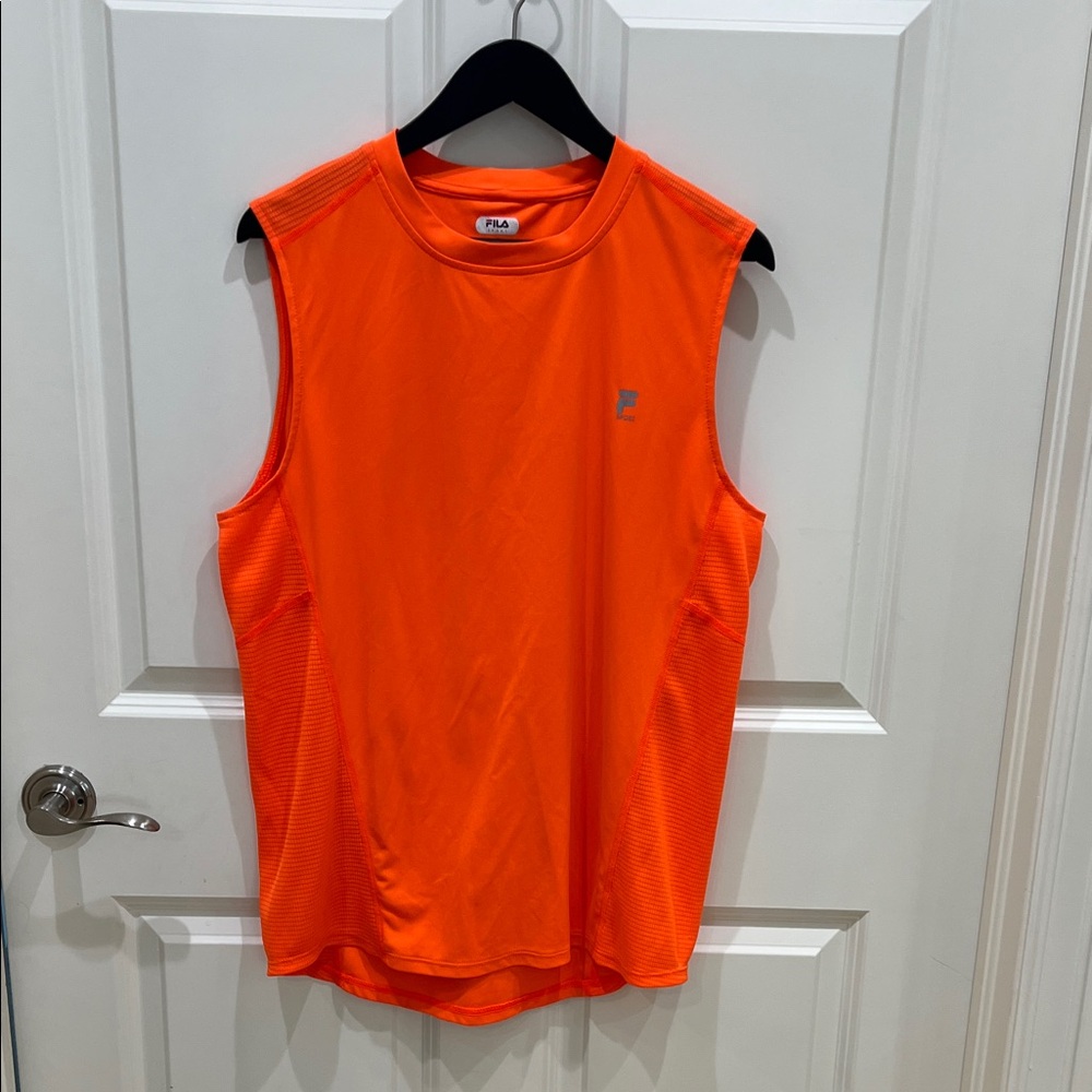 Fila Men's Vibrant Orange Tank Top